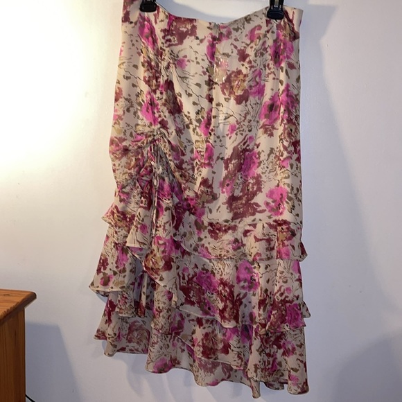 🌹NWT:Samuel Dong Floral Pink Maxi Skirt - Picture 5 of 10